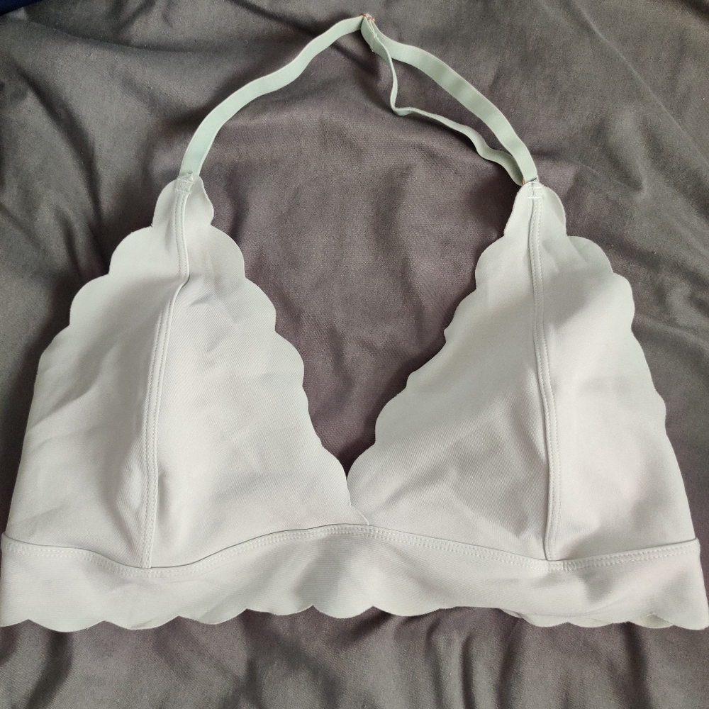 Turquoise Scallop Bralette